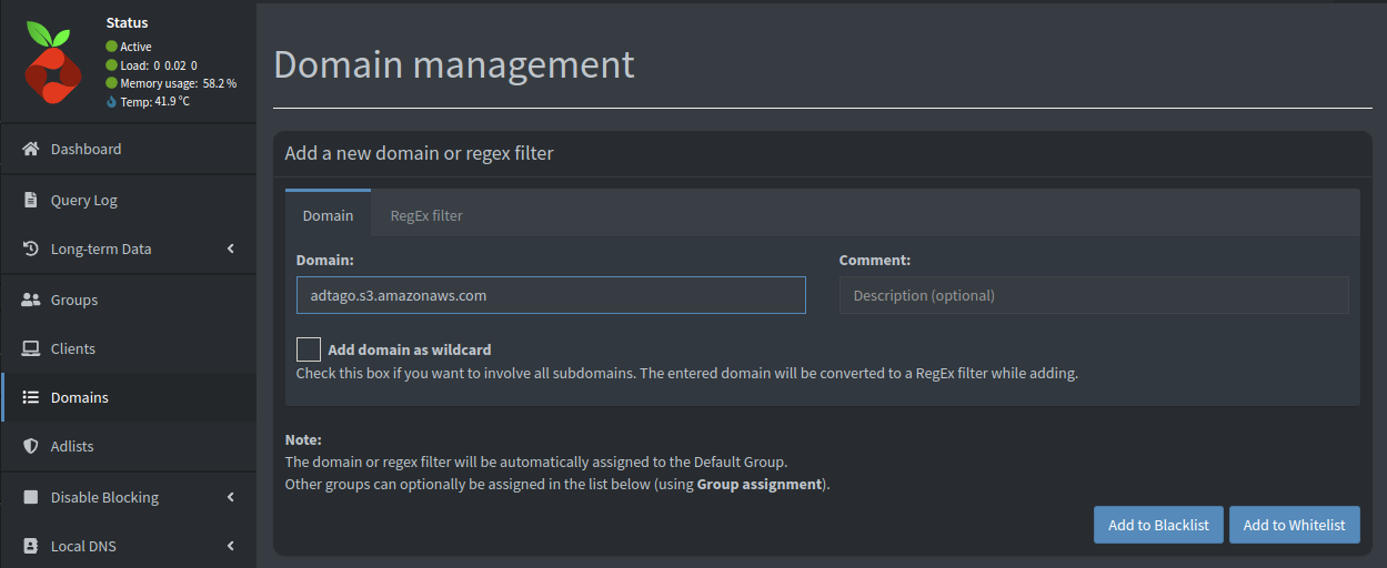 Whitelist example